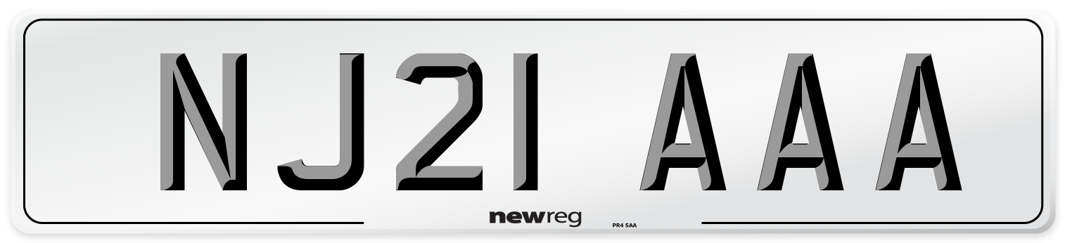 NJ21 AAA Number Plate from New Reg